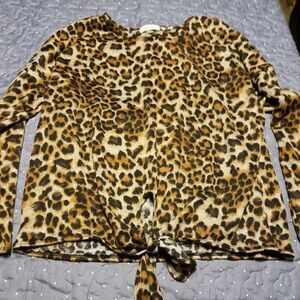 Ginger G leopard blouse size medium